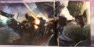 Avengers Wojna bez granic – Thor i Rocket kontra wąż – szkic koncepcyjny