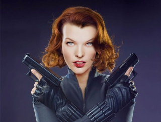 Milla Jovovich jako Czarna Wdowa