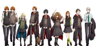 Harry Potter - bohaterowie jako postacie z anime