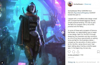 Gamora - pierwotne szkice koncepcyjne