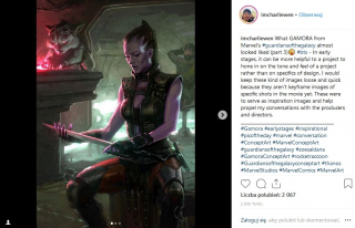Gamora - pierwotne szkice koncepcyjne