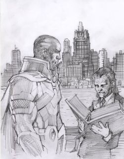 Rysunek z Deeganem i Monitorem został stworzony przez jedną z najważniejszych osób w DC, Jima Lee, od lat uznawanego za jednego z najwybitniejszych w historii twórców komiksów