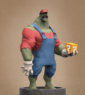 Hulk jako Super Mario