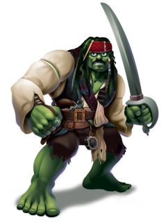 Hulk jako Jack Sparrow