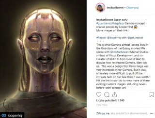 Gamora - pierwotne szkice koncepcyjne