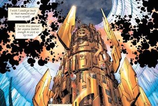 Urządzenie, które otwiera wyłom, z którego wychodzi Barry Allen z Ziemi-90, do złudzenia przypomina to, które widzieliśmy w komiksach Kryzys na nieskończonych Ziemiach i Nieskończony Kryzys