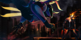 Blue Beetle vs. Ghost Rider