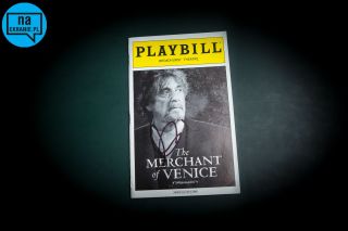 Program sztuki Kupiec Wenecki z Broadwayu z autografem Ala Pacino