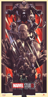 Plakat na 10-lecie MCU - złoczyńcy