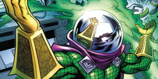 16. Mysterio - postać tę zobaczymy w "Daleko od domu"; zaczynał jako drugorzędny magik i specjalista od efektów specjalnych; początkowo wykorzystywał różne nowinki technologiczne - w ostatnich komiksach jego zdolności połączono jednak z magicznymi mocami; przeciwników hipnotyzuje czy wywołuje w ich umysłach halucynacje