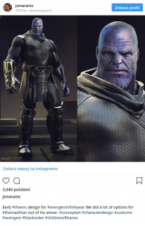 Thanos - szkic koncepcyjny do filmu Avengers: Wojna bez granic
