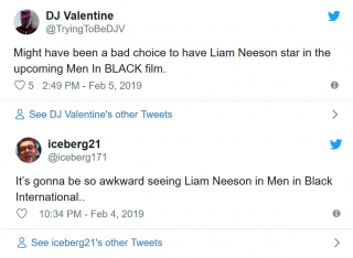Men in Black - Liam Neeson pod ostrzałem