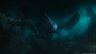 Aquaman - przed i po nałożeniu efektów