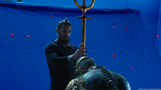 Aquaman - przed i po nałożeniu efektów