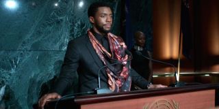 Czarna Pantera - scena #1; przemówienie T'Challi w siedzibie ONZ