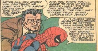 Psychiatra Mysterio - w trakcie terapii złoczyńca odebrał Pajączkowi wspomnienia z walk z wrogami, przez co ten zaczął powątpiewać w sens działania jako superbohater