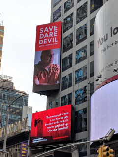 Daredevil - billboard na Times Square