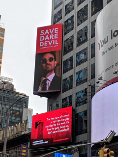 Daredevil - billboard na Times Square
