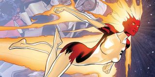 Binary - w tej swojej wersji Kapitan Marvel korzysta z mocy tzw. białej dziury, dysponując energią podobnej do tej, którą emitują gwiazdy