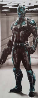 Kapitan Marvel - szkic koncepcyjny