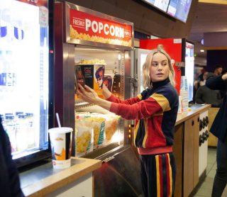 Kapitan Marvel - Brie Larson podczas akcji promocyjnej