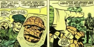 Skrullom zdarzało się traktować herosów jak swoich niewolników – w Tajnej Inwazji stało się tak z podmienionymi członkami Avengers, w innej historii zakładnikiem rasy został Rzecz z Fantastycznej Czwórki.