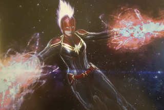 Kapitan Marvel - szkic koncepcyjny