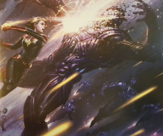 Kapitan Marvel - szkic koncepcyjny