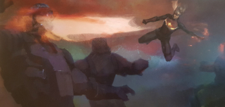 Kapitan Marvel - szkic koncepcyjny