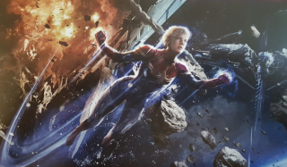 Kapitan Marvel - szkic koncepcyjny