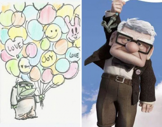 Postacie Disneya vs szkice koncepcyjne - zdjęcie