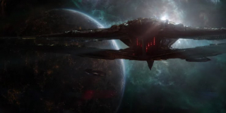 Poniższe ujęcie może dowodzić, że Avengers na Benatar dotarli do okrętu flagowego floty Thanosa, Sanctuary II. W materiałach promocyjnych opisuje się go jako latającą fortecę, która ma być tak statkiem wojennym, jak i miejscem kultu.