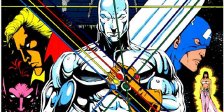 Silver Surfer („What If vol. 2 #49”) – heros wykorzystał artefakt do zamienienia rzeczywistości w raj i przywrócenia swojej ukochanej do żywych. Ta przekonała go jednak, by zrezygnował z tych mocy, zanim Rękawica wybudzi złą część jego natury. Silver Surfer założył także przedmiot w animacji „The Superhero Squad” – zamienił się przez niego w antagonistę, który sam siebie określał mianem „Mrocznego Surfera”. 