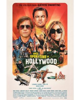 Pewnego razu... w Hollywood - plakat retro