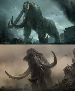Godzilla 2: Król potworów - szkic koncepcyjny Behemotha