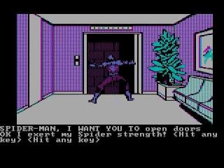 Questprobe featuring Spider-Man - Apple II, Atari 8-bit, Atari ST, BBC Micro, browser, Commodore 16, Commodore Plus/4, Commodore 64, DOS, Acorn Electron, ZX Spectrum, MSX (1984)