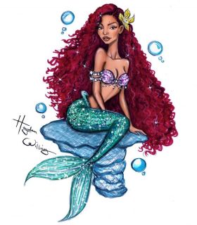 Halle Bailey jako Mała syrenka - fan-art