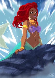 Halle Bailey jako Mała syrenka - fan-art