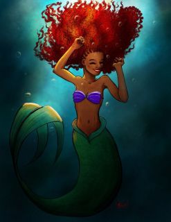 Halle Bailey jako Mała syrenka - fan-art