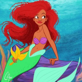 Halle Bailey jako Mała syrenka - fan-art