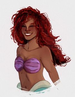 Halle Bailey jako Mała syrenka - fan-art