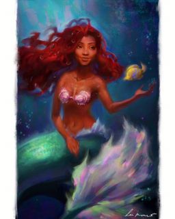 Halle Bailey jako Mała syrenka - fan-art