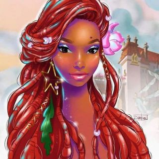 Halle Bailey jako Mała syrenka - fan-art