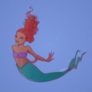 Halle Bailey jako Mała syrenka - fan-art