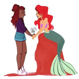 Halle Bailey jako Mała syrenka - fan-art