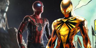 Gdy Peter w samolocie Happy’ego szuka dla siebie nowej zbroi, dosłownie przez chwilę przegląda hologram ze strojem, który wygląda identycznie jak kostium Iron Spider z komiksowej serii Civil War (widzicie go na obrazku – to inny Iron Spider niż ten, którego Parker używa na początku filmu). 