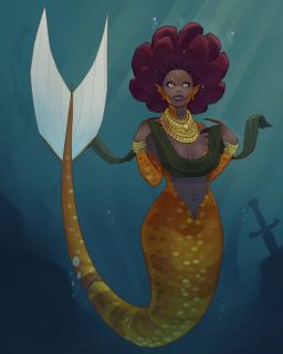 Halle Bailey jako Mała syrenka - fan-art