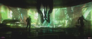 Kapitan Marvel - szkic koncepcyjny