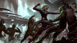 Kapitan Marvel - szkic koncepcyjny