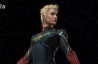Kapitan Marvel - szkic koncepcyjny